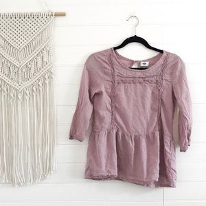 Old Navy Mauve Babydoll Top